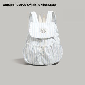 URCDN RDALVO | Cute Small Striped Backpack for School Commute