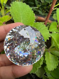 หนักรวม 200 กะรัต พลอย เพชรรัสเซีย AAA WHITE American diamond stone สีขาว ทรงกลม 30x30 มม (1 เม็ด) CUBIC ZIRCONIA CZ ROUND SHAPE 30x30MM (1PCS)