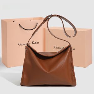Chtangleskehui Soft Leather Large Capacity Totes Womens 2023 New Arrival Easiest for Match Fancy Shoulder Messenger Bag