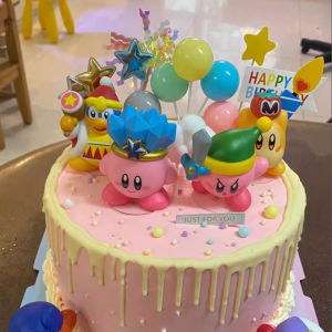 Bandai | Anime Star Kirby Anime Figure Cute Cartoon Pink Kirby Waddle Dee King Dedede Mini Figure Decorative Collection Toy Gifts