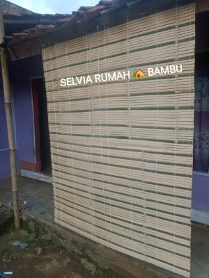 Tirai bambu gulung outdoor anti air/tampias air hujan/wide/kerey