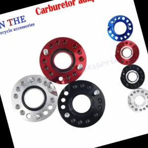 Motorcycle Parts 28/22mm CNC Carb Carburetor Inlet Manifold Adjuster Universal Flange Spinner Plate Adaptor For Pit Dirt Bikes