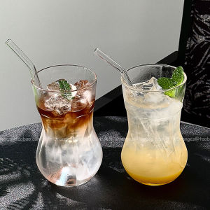 แก้วน้ำชาสไตล์ INS เรียบหรู แก้วน้ำโซดา แก้วกาแฟอเมริกันเย็น แก้วน้ำผลไม้ ดีไซน์เก๋ไก๋และน่ารัก