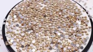 SS3-SS40 Golden Shadow Glass Crystal Rhinestones Silver Flatback Strass Stones Nail Art Accessories DIY Clothing Decorate