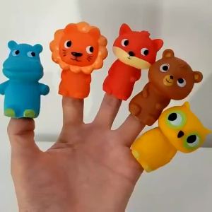 Cartoon Finger Puppets Set Montessori Counting Toys Toddler Learning Toys Educational Toddler with Number for Kids Early Learning Toys