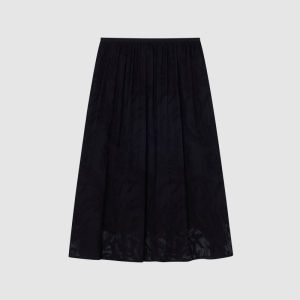 ICICLE | Online Exclusive Luxury Summer Silk Twill and Embroidery Knee-length Skirt