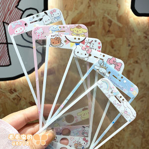 Kitty Cat KT Cartoon Tempered Glass Film for 4/4S/5/5S/6s/7/8plus Full Screen Colorful Mobile Phone Film Se2/3 Melody