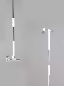 3-in-1 Magic Mop |Grey 36/52cm | Water Scraper + Broom + Corner Brush | Telescopic Handle 75–115cm