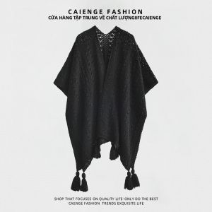 CAIENGE | Áo Choàng Nữ Choàng Ngoài Phong Cách Dân Tộc