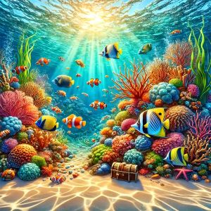 Kayou | Jigsaw Puzzle 1000 Pieces Puzzle Vibrant Coral Reef Marine Life Paper Puzzle Decorative Painting Exercise Brain Thinking