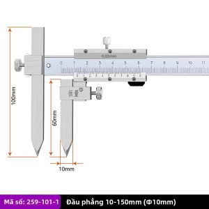 Thước Cặp Vernier 150mm/200mm/300mm Phạm Vi Đo Thép Không Gỉ 4CR13 Công Cụ Đo Khoảng Cách Tâm Cạnh Với Độ Chính Xác 002mm