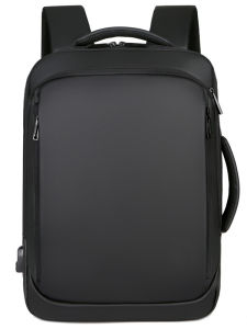 Mens Large Capacity Casual Business Travel Backpack Double Shoulder Bag Multi-Functional Soft Handle Zipper Closure Backpack