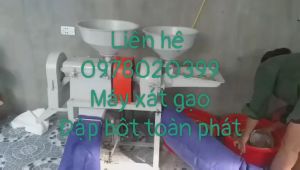 Máy xát lúa gồm 1 đầu xát và 1 đầu nghiền bột mịn  máy xát gạo tf88