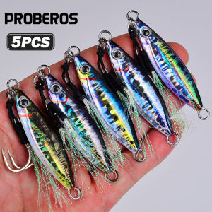 PROBEROS 5pcs Fast Sinking Metal Spoon Jig Fishing Lure7/10/14/18/30g Fishing Lure For Freshwater And SaltwaterOutdoor fishing