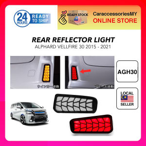 Toyota Vellfire Alphard agh30 rear bumper reflector tail light brake lamp led signal running welcome light 2015 anh30
