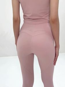 Lulu eo cao mới 3D ba chiều hai lớp lớp phủ tình yêu hip dòng Quần Yoga phụ nữ bỏ túi quần thể thao ck1326