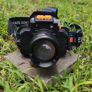 Senter Kepala Led Glare Sorot Induksi Zoom Isi Ulang Headlight Head Lampu Depan Tahan Air L9 Sumbu Super Terang Daya Tinggi Berkemah Di Luar Ruangan Jarak Jauh