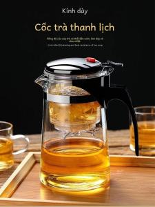 High Temperature Resistant Glass Tea Pot Tea Brewing Cup Tea Water Separation Filter Tea Brewing Tea Set Elegant  Style