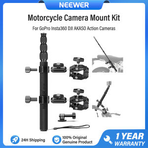 NEEWER Motorcycle Camera Mount Kit with Dual Ball Heads Super Clamps Action Camera Adapter GP-30