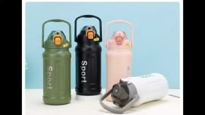 Stainless Steel Straw Water Cup, 800 ML - Kratik Ngern Straw for Convenient and Fresh Drinking, Durable and Long-lasting