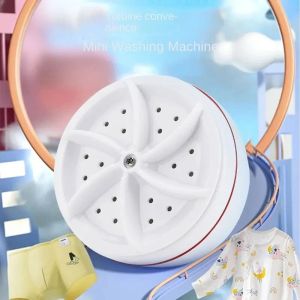 1pc Portable Mini Turbo Washing Machine Which Can Clean Underwear Briefs Socks Tableware And So On Is Suitable For Travelin