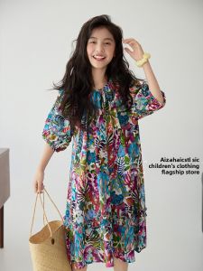 Aiza basic | Printed Trendy Summer Dress for Girls