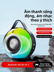 Loa Bluetooth Di Động Mini LED Sáng Màu Volumen Lớn Cho Điện Thoại Di Động Và Bàn Làm Việc Thiết Bị Âm Thanh Không Dây