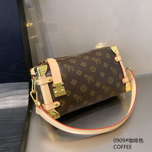 2025 Coffee Brown Crossbody Bag for Women - 可调节 Strap Shoulder Purse Stylish Underarm Handbag Lightweight Small Casual S