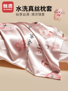 Elegant Ice Silk Pillowcases Pair 48cmx74cm Home Use Childrens Pillow Covers 2025 New Whole Set Single High Grade