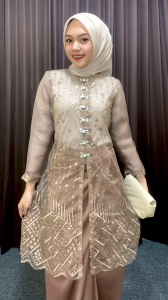 Hadju Tunik Brukat Sapto & Tunik Brokat Tali Kancing Mutiara Payet Diamond