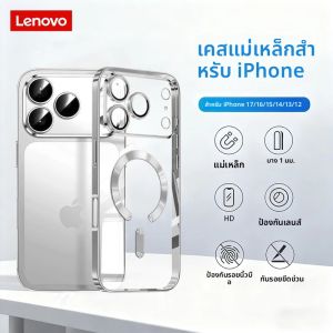 เคสโทรศัพท์แม่เหล็กเลอโนโวพร้อมปุ่มถ่ายภาพสำหรับ iPhone 17 Pro Max เคสใสกันกระแทกสำหรับ iPhone 17Pro