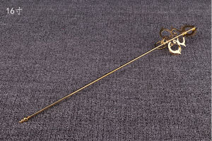 Gezang King Statue Shippei Alloy Accessories Gezang Bodhisattva Accessories Tin Staff Flame Beads Shippei Ornaments Dharma-Vessel