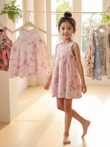 Đầm Mùa Hè Phong Cách Công Chúa Cho Trẻ Em