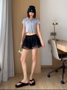 ALL  MATCH กางเกงซับใน กางเกงเซฟตี้ กางเกงกันแสงผ่าน กางเกงใส่นอน แต่งลูกไม้ระบายแบบขนมชั้นน่ารักมาก ซึ่งไม่แนบเนื้อ กันบาง กันโป๊ เพิ่มความมั่นใจ