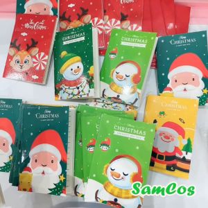 Bộ 10 Sổ tay noel mini cho mùa giáng sinh giấy ghi chú học sinh Samcos