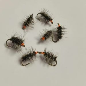 5/12 PCS Griffiths Gnat Midge Fly Dry Fly For Trout Grayling Fly Fishing Flies Grizzle Hackl With R50 Hook Size #14 #16 #18 #20