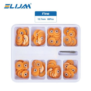 ELIJAH 80Pcs/Box Dental Finishing Polishing Discs Composites Ceramics Glass Ionomer Restorations Tooth Whitening Dental Material