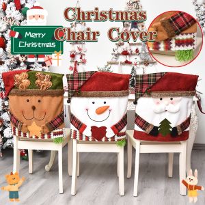Christmas Chair Cover High Quality Chair Cover Home Restaurant Festival Party Chair Back Decoration