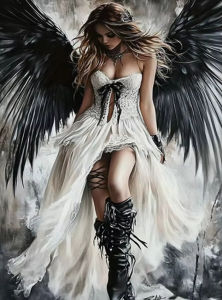 Acrylic Paint By Numbers Fallen Angel Painting By Numbers on Canvas Coloring By Number for Adults Paint Digital Art