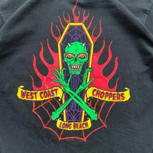 Classic Fashion West Coast Theme CHOPPERS LONG BEACU Graphic Print Men Women Crewneck Cotton Tees Loose Oversized Casual Tops