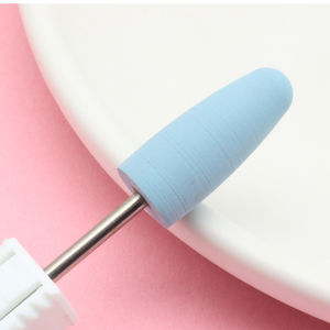 Large Oval Blue Silicone Nail Polishing Bit – Rubber Nail Drill Buffer for Nail Smoothing Shine & Surface Finishing