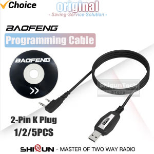 BAOFENG | Baofeng USB Programming Cable For UV-5RM UV-16 DM-32UV Two Way Radio K Plug 2 Pin Radio Programming Cable For PC CHIRP Software