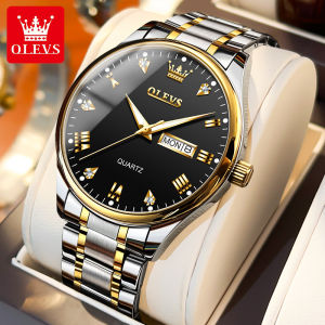 OLEVS | Đồng Hồ Nam Đá Thạch Anh Vàng