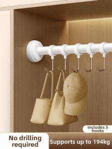 WEILAISHI | Adjustable No-Drill Wardrobe Hanger