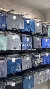 SPACH M015 | Celana Dalam Boxer Pria Elastis 6pcs / Boxer Pria Brand Fashion / Karet Lebar