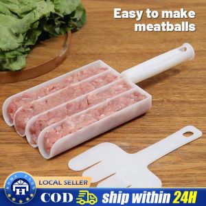 【Local delivery】 Creative Plastic Meatball Maker Set Fried Fish Beaf Meat Making Balls Mold Spoon Meat Tools Kitchen Gadgets Cooking Accessories