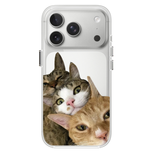 Cute Cat Silicone Transparent Phone Case for  17Promax Couple 16Promax Cartoon 15Pro Anime 14VivoOppo 13 Huawei Xiaomi