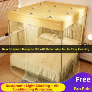 Dust-Proof Floor-to-Ceiling Double-Bed Mosquito Net Thickened Steel Frame
