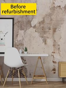 Self-adhesive Wallpaper With Linen Pattern Living Room Bedroom Plain Solid Color