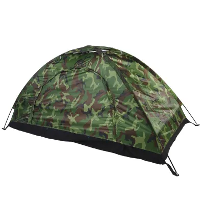 Camouflage Tent One Person Tent Outdoor Tent for Camping Hiking UV Waterproof